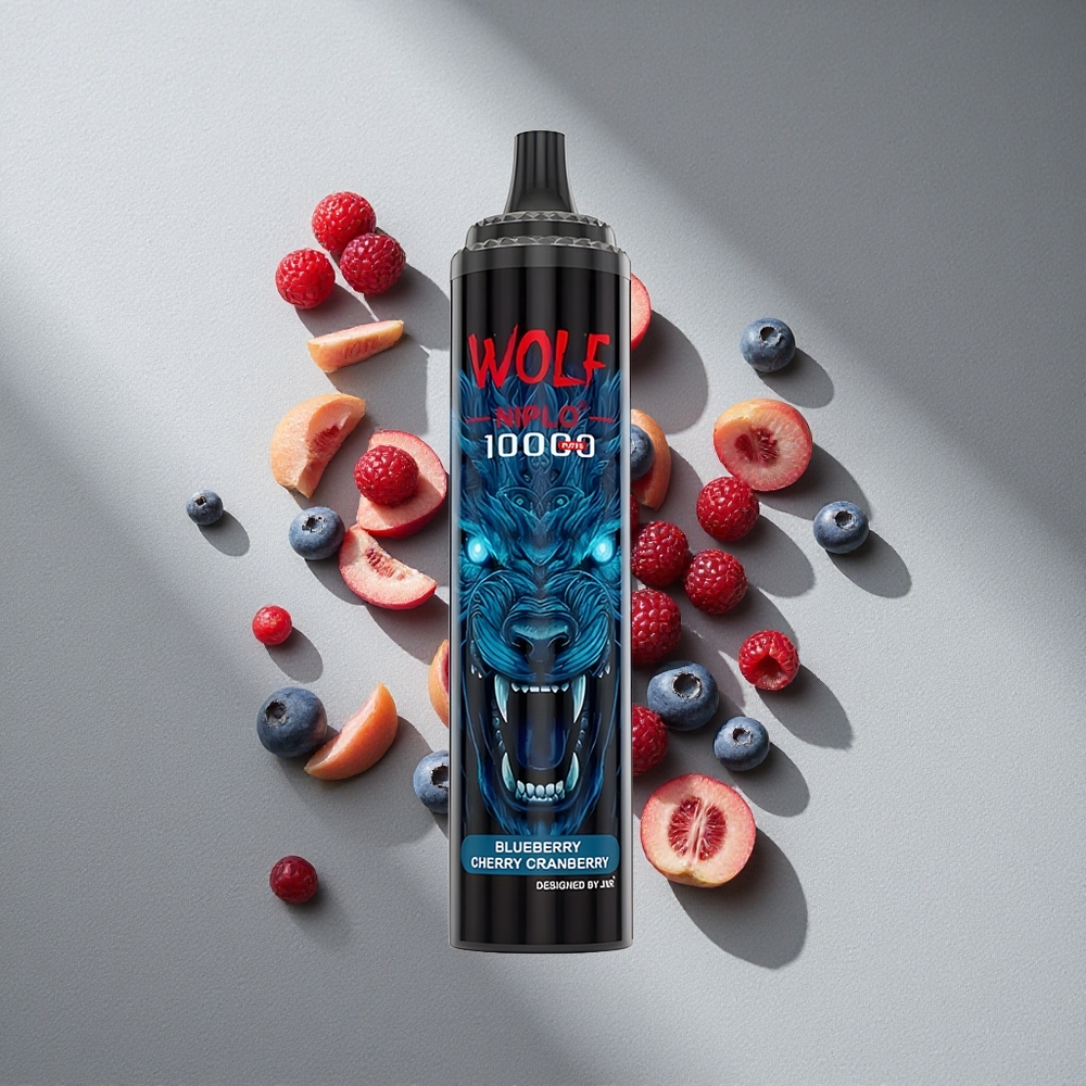 JNR Wolf Niplo 10000 Puffs Borówka Wiśnia Żurawina 20ml 650mAh