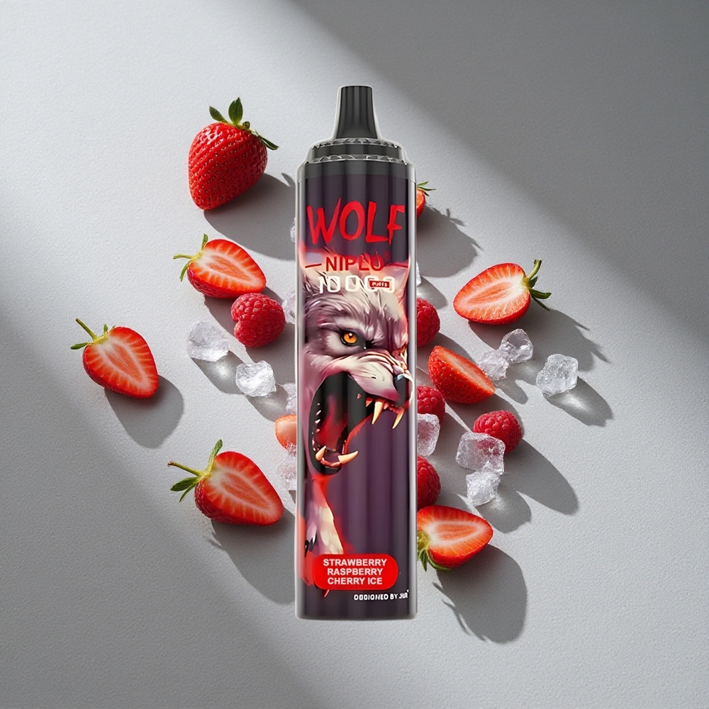 JNR Wolf Niplo 10000 Puffs Truskawka Malina Wiśnia Lód 20ml 650mAh