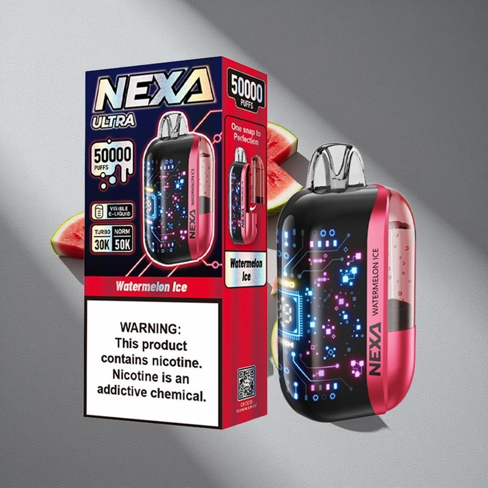 NEXA Ultra 50000 Puffs Arbuz Lód Wyświetlacz Ekranu 3D Ładowanie Type-C