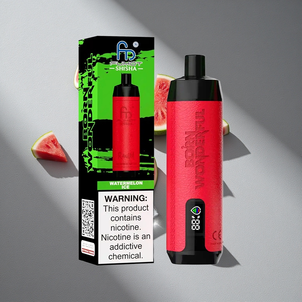 RandM Fumot Shisha 10000 Puffs Arbuz Lód Typ-C Port 18ml Płyn