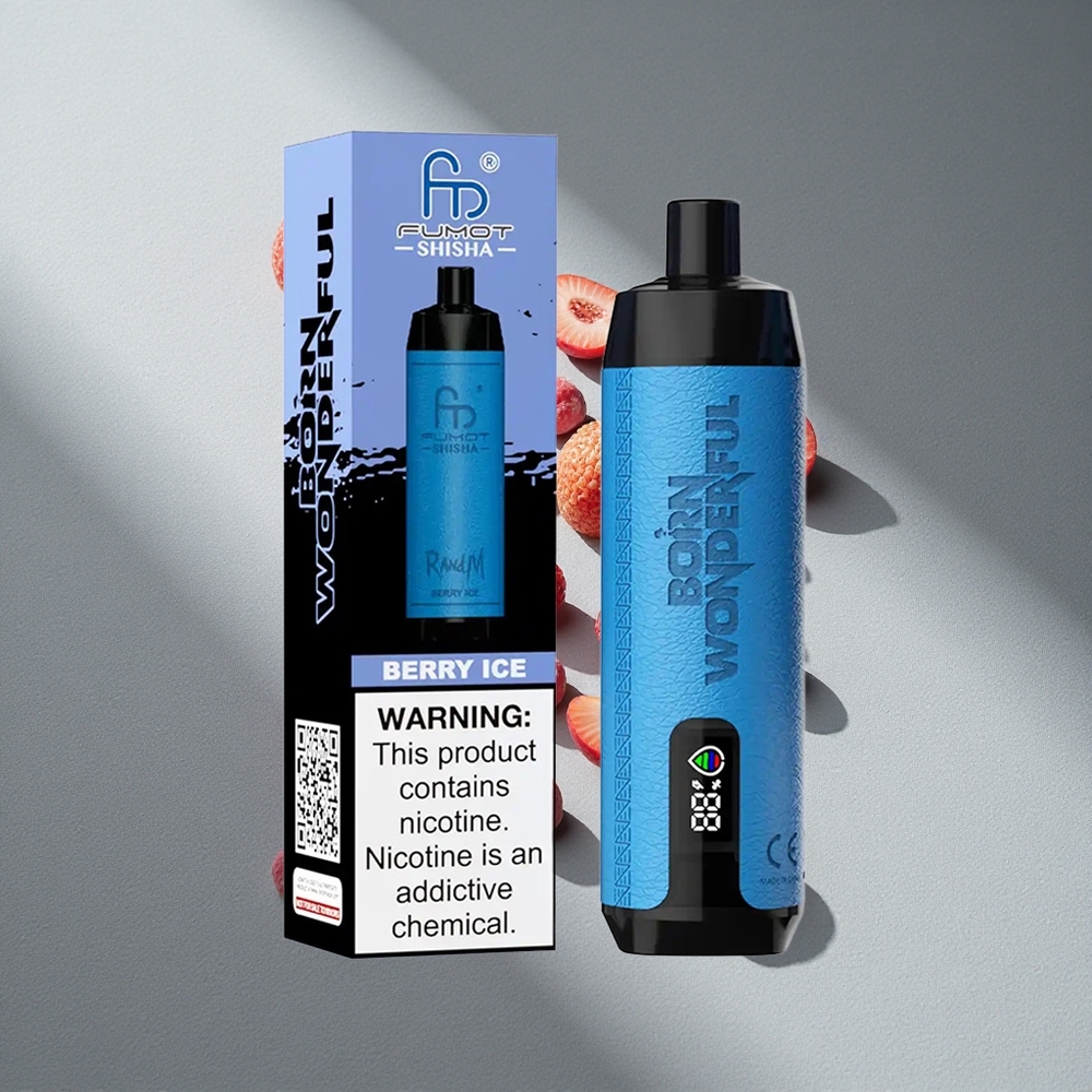 RandM Fumot Shisha 10000 Puffs Jagód Lód LED Type-C