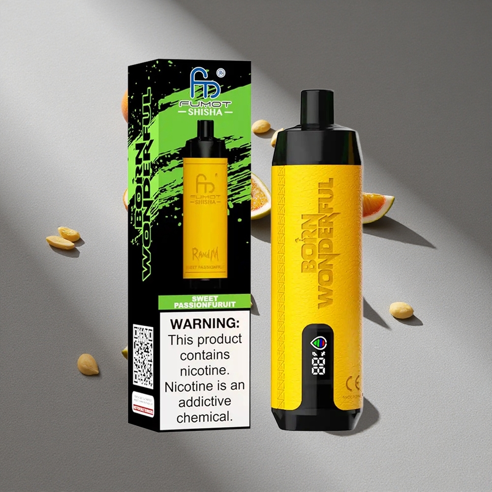 RandM Fumot Shisha 10000 Puffs Słodka Męczennica LED Typ-C