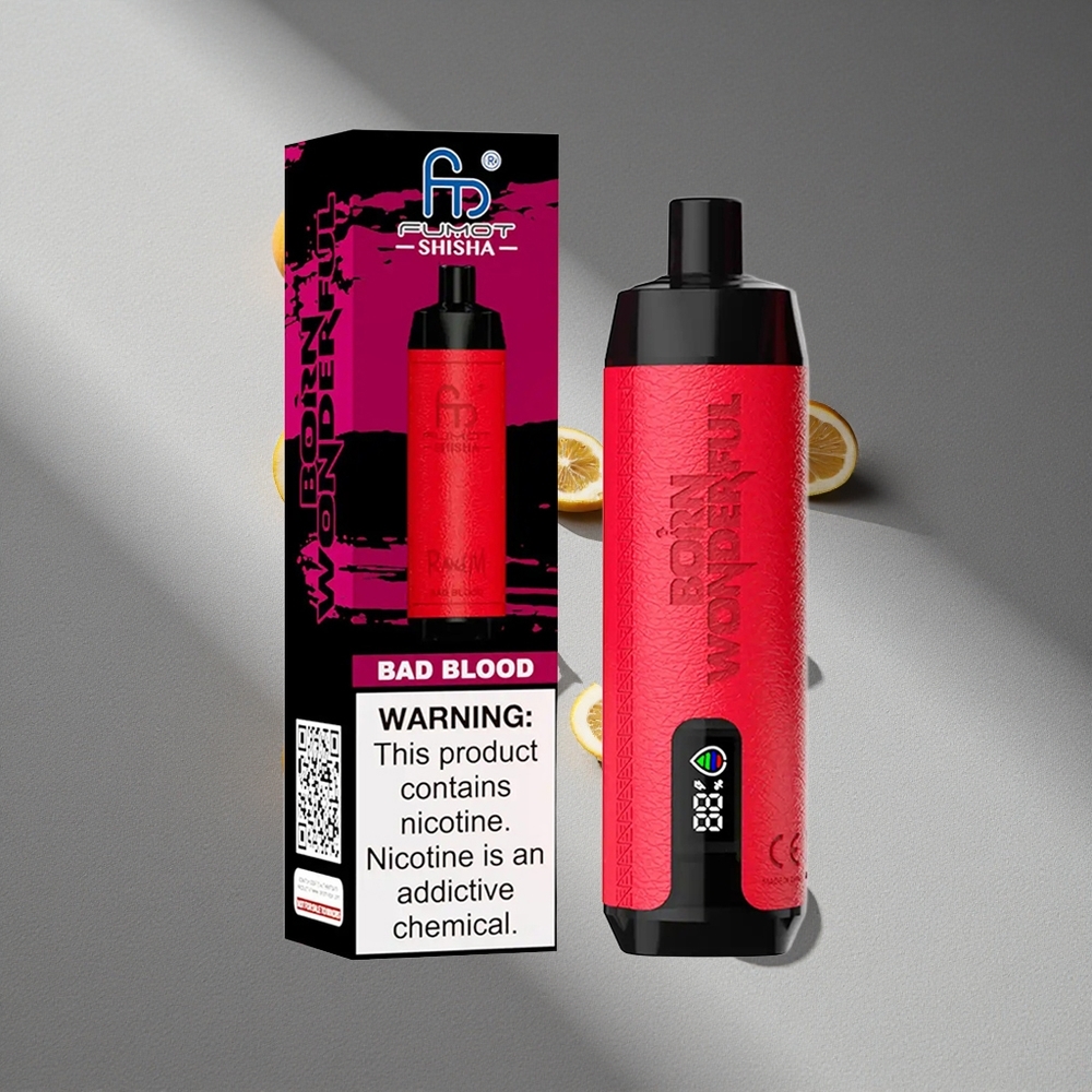 RandM Fumot Shisha 10000 Puffs Zła Krew LED Typ-C