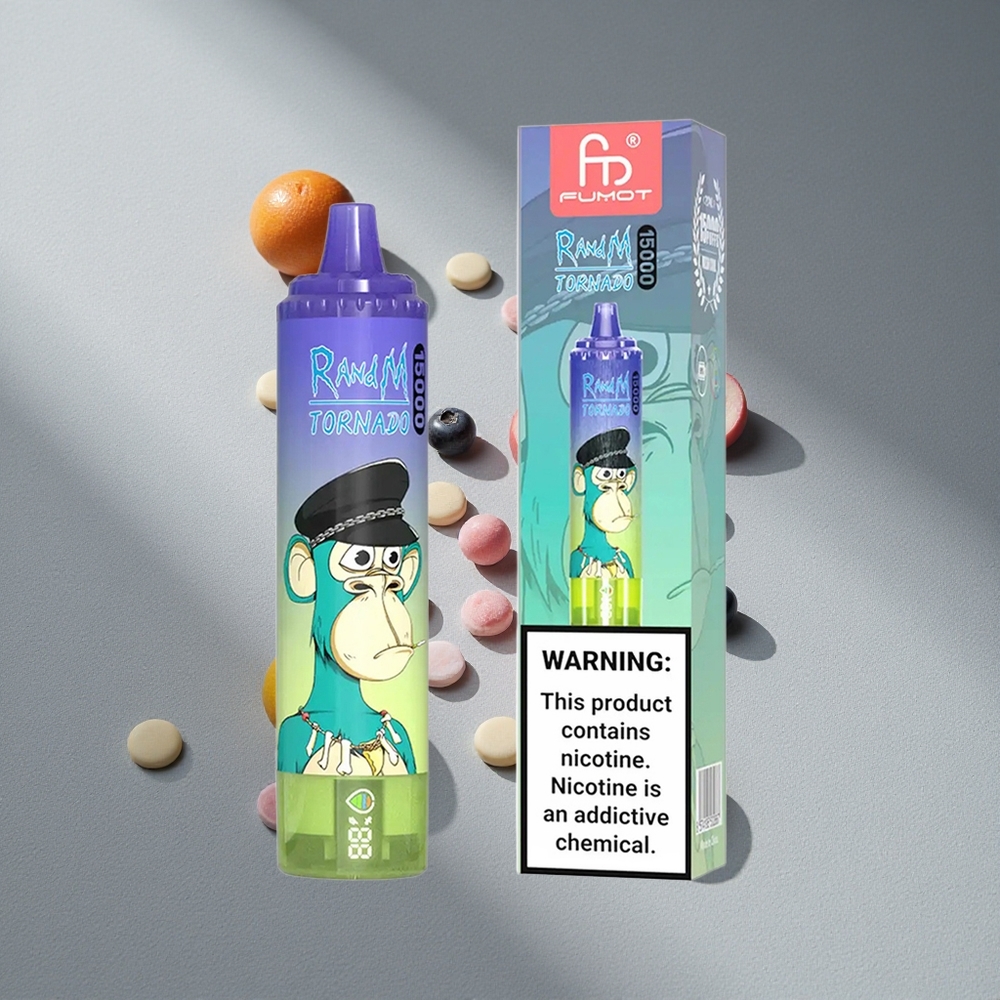 RandM Fumot Tornado 15000 Puffs 25ml Jagoda Bubble Gum