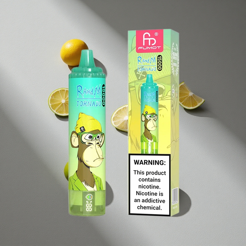RandM Fumot Tornado 15000 Puffs Cytryna Limonka 25ml 0,9 Ohm