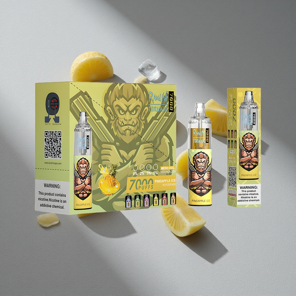 RandM Fumot Tornado 7000 Puffs Ananas Lód RGB