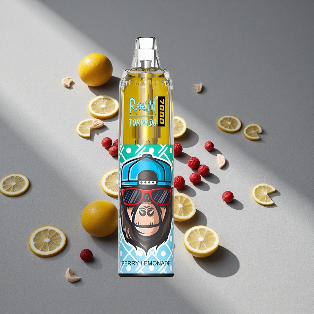 RandM Fumot Tornado 7000 Puffs Jagoda Lemonada 14 ML Typ-C