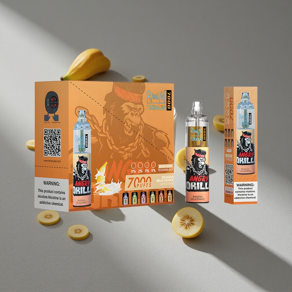 RandM Fumot Tornado 7000 Puffs Koktajl Bananowy 14 ML Typ-C