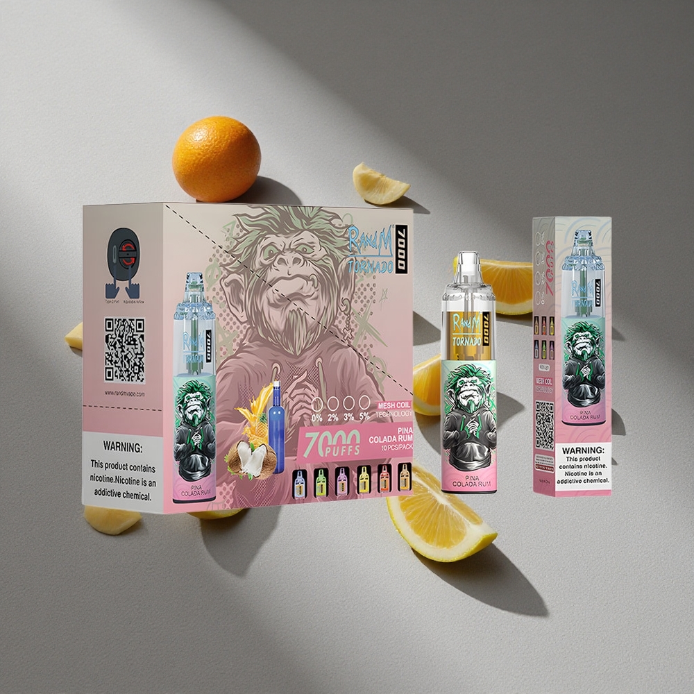 RandM Fumot Tornado 7000 Puffs Pina Colada Rum 14 ML Typ-C
