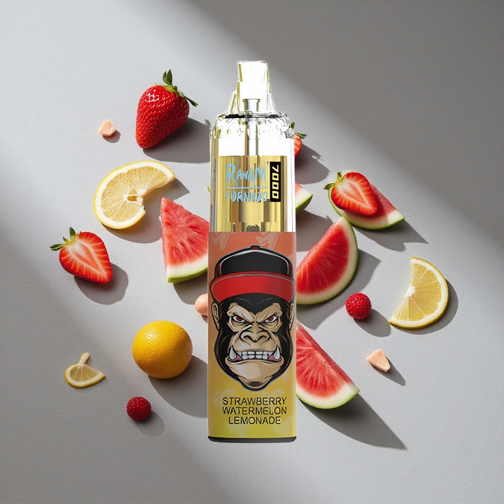 RandM Fumot Tornado 7000 Puffs Truskawka Arbuz Lemonada Typ-C RGB
