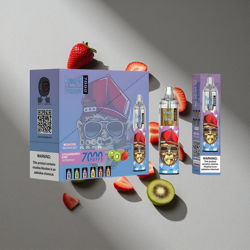 RandM Fumot Tornado 7000 Puffs Truskawka Kiwi 14 ML Typ-C RGB