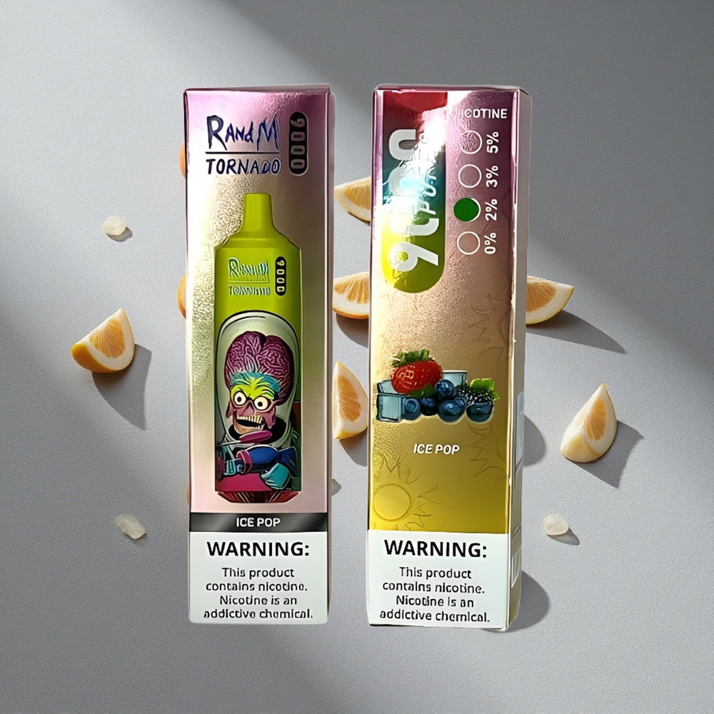 RandM Fumot Tornado 9000 Puffs 18 mL Lód Pop