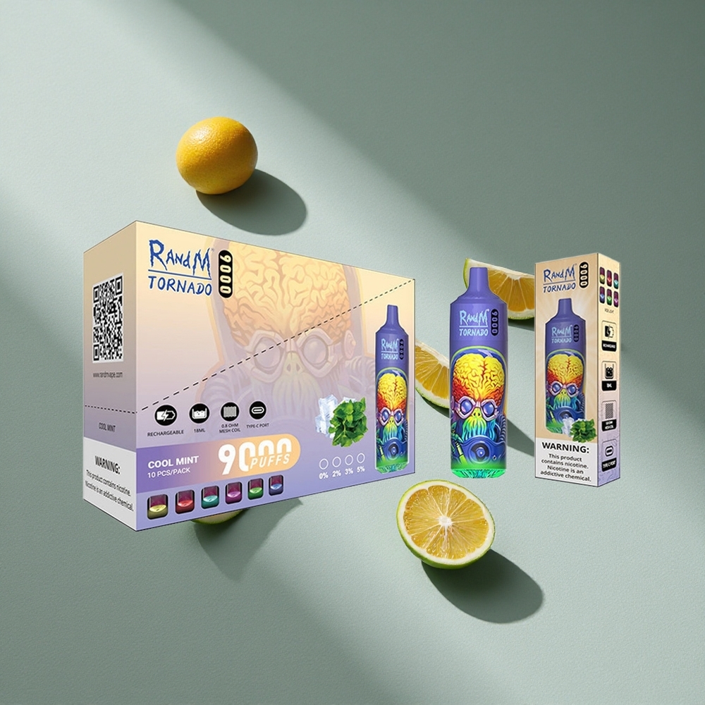 RandM Fumot Tornado 9000 Puffs 18 mL Mięta Chłodząca RGB