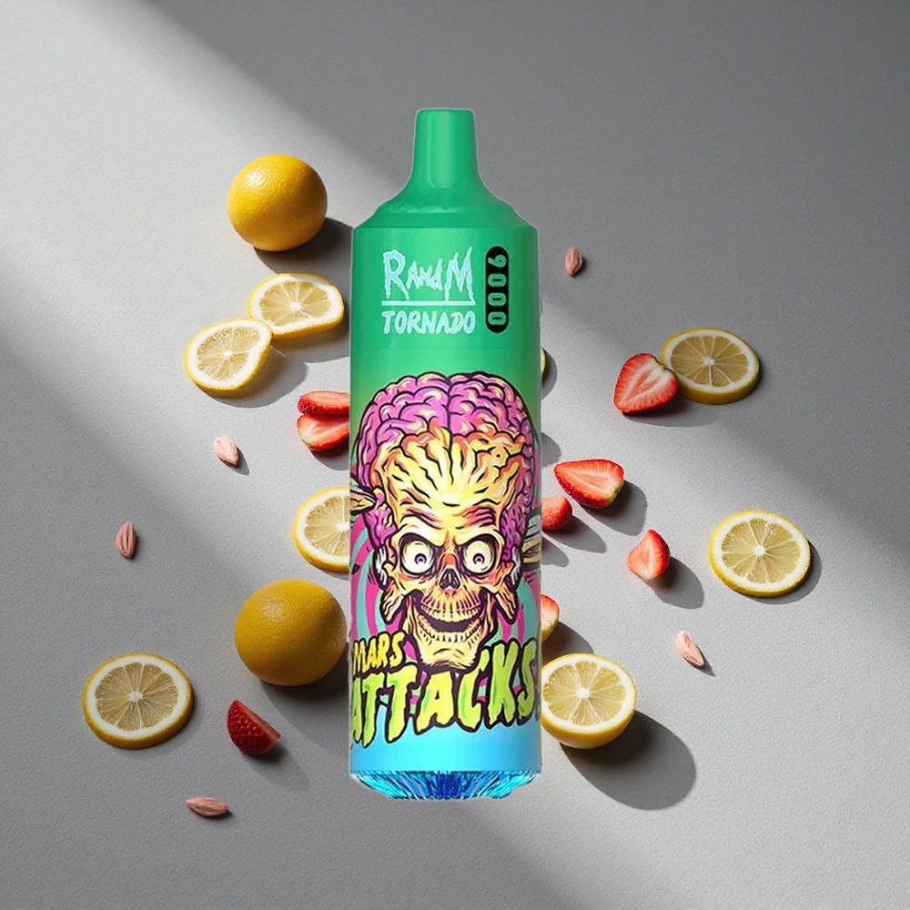RandM Fumot Tornado 9000 Puffs Truskawka Lemonada 850 mAh 18 mL