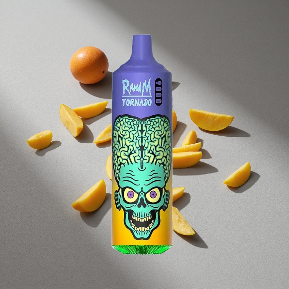 RandM Fumot Tornado 9000 Puffs Truskawka Mango Wyświetlacz RGB