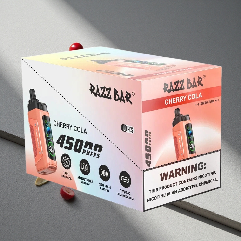 Razz Bar 45000 Puff Wiśnia Cola 1.0 Ohm Typ-C