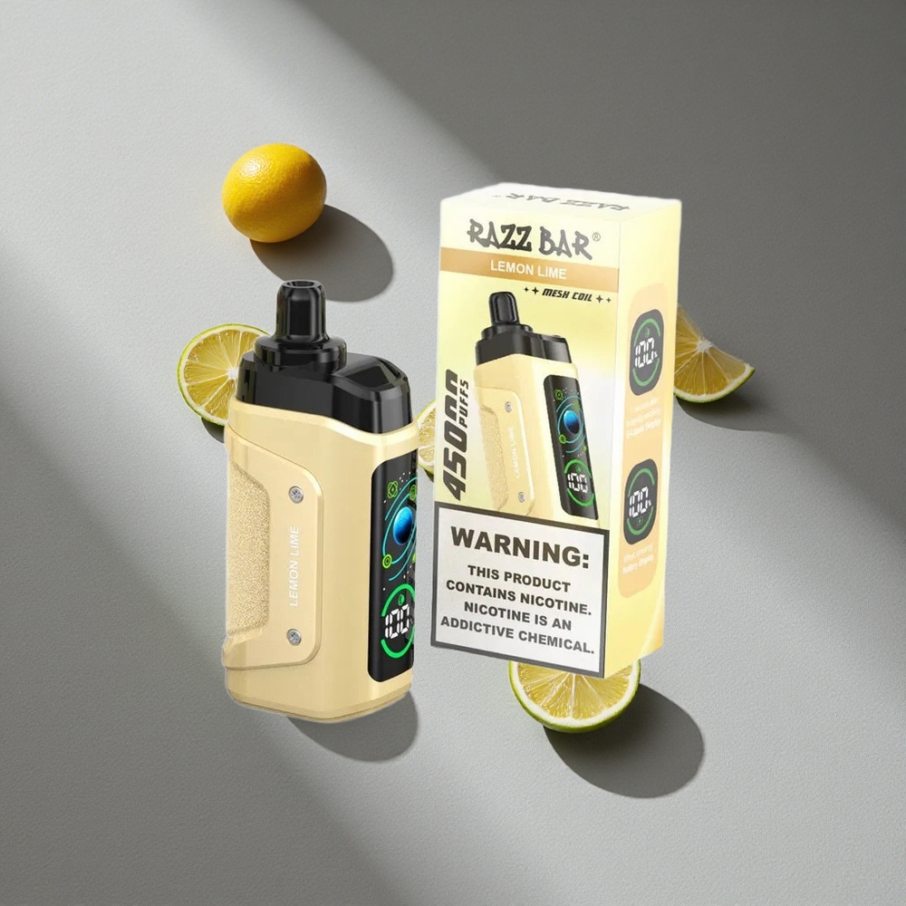 Razz Bar 45000 Puffs Cytryna Limonka Przeładowywany Przepływ Powietrza