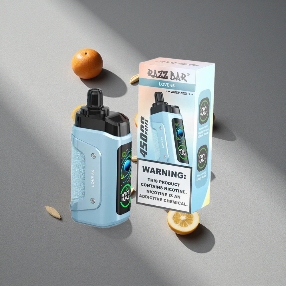 Razz Bar 45000 Puffs Love 66 Malinowy Przepływ Powietrza i Akumulator 650mAh