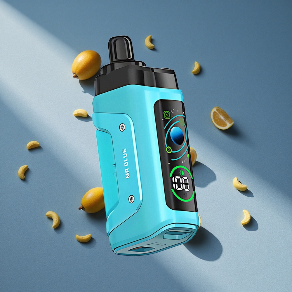 Razz Bar 45000 Puffs Mr Blue z Obrotowym Przepływem Powietrza i Typem-C