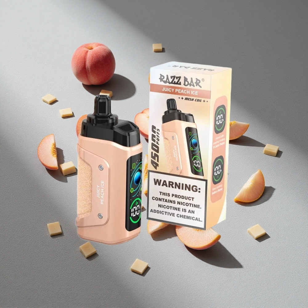 Razz Bar 45000 Puffs Soczysta Brzoskwinia Lód z Regulacją Powietrza i Typem-C