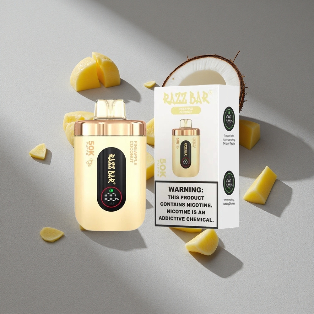 Razz Bar 50K Puffs Ananas Kokos 1.0 Ohm Mesh Typ-C