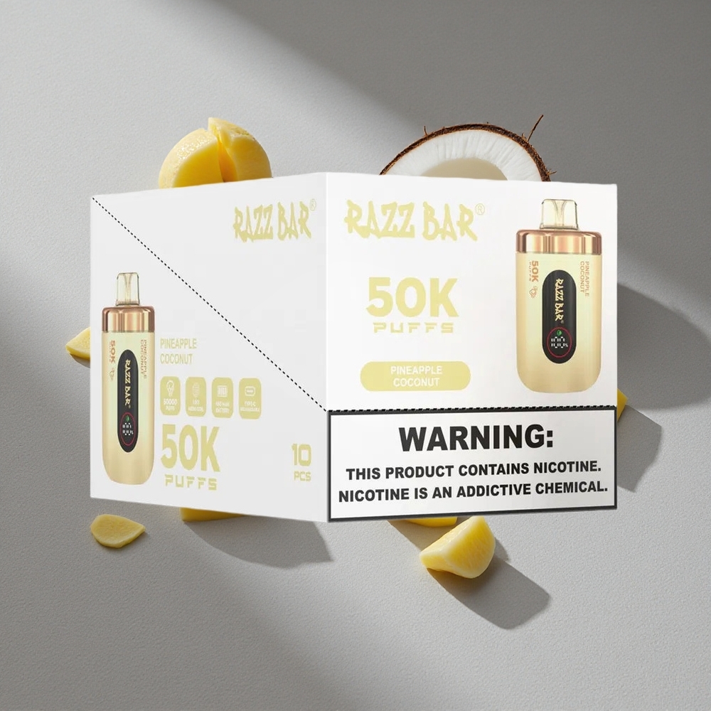Razz Bar 50K Puffs Ananas Kokos 1.0 Ohm Mesh Typ-C