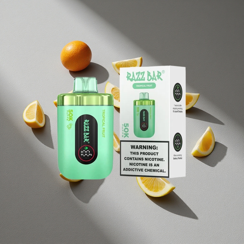 Razz Bar 50K Puffs Owoc Tropikalny 1.0 Ohm Mesh 650 mAh