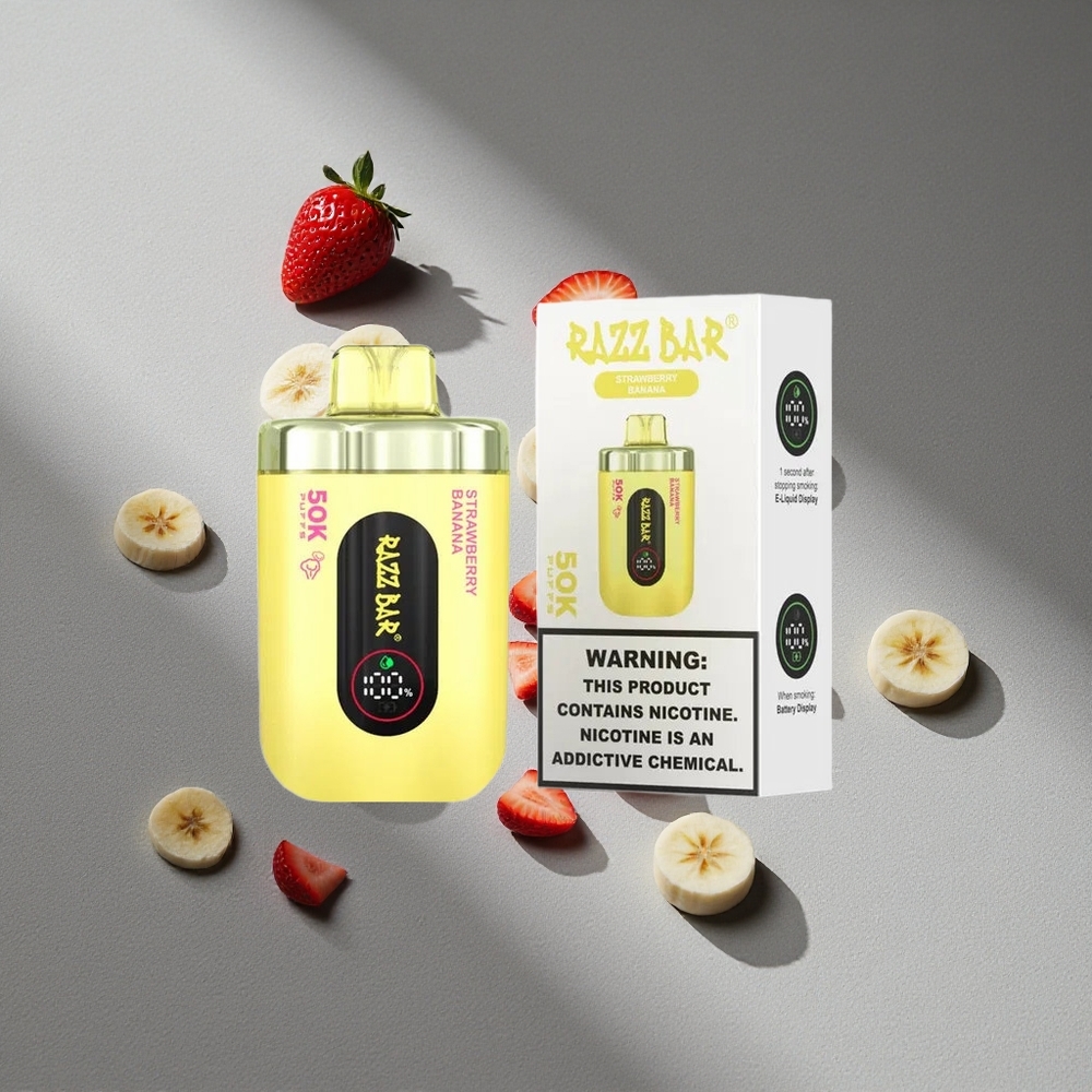 Razz Bar 50K Puffs Truskawka Bananowa 1.0 Ohm Moc Typu-C