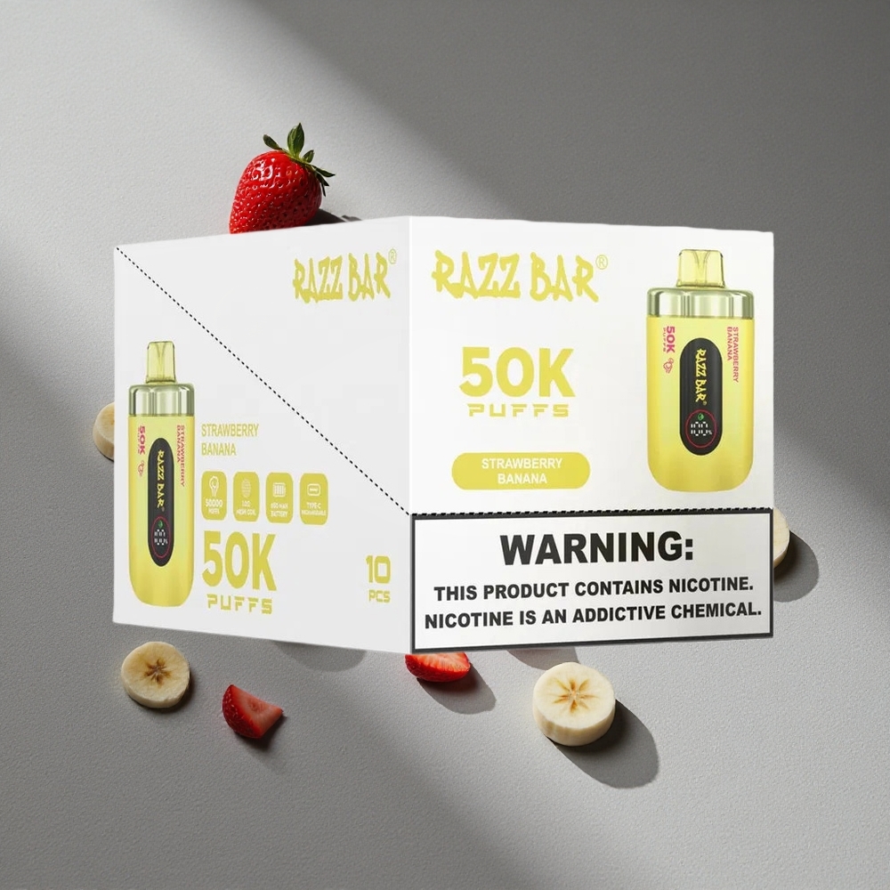 Razz Bar 50K Puffs Truskawka Bananowa 1.0 Ohm Moc Typu-C