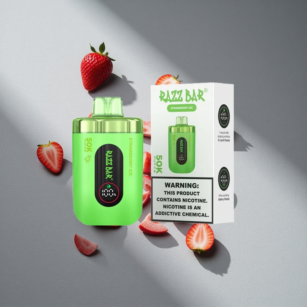 Razz Bar 50K Zaciągnięć Truskawkowy Lód 1.0 Ohm Mesh Type-C