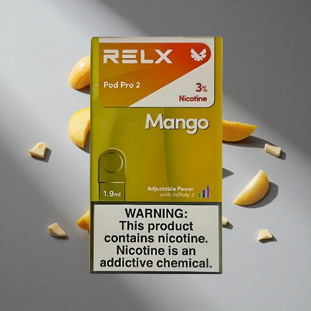 RELX Pod Pro 2 600 Puffs Lód Mango 3% Nikotyny 1.9ml