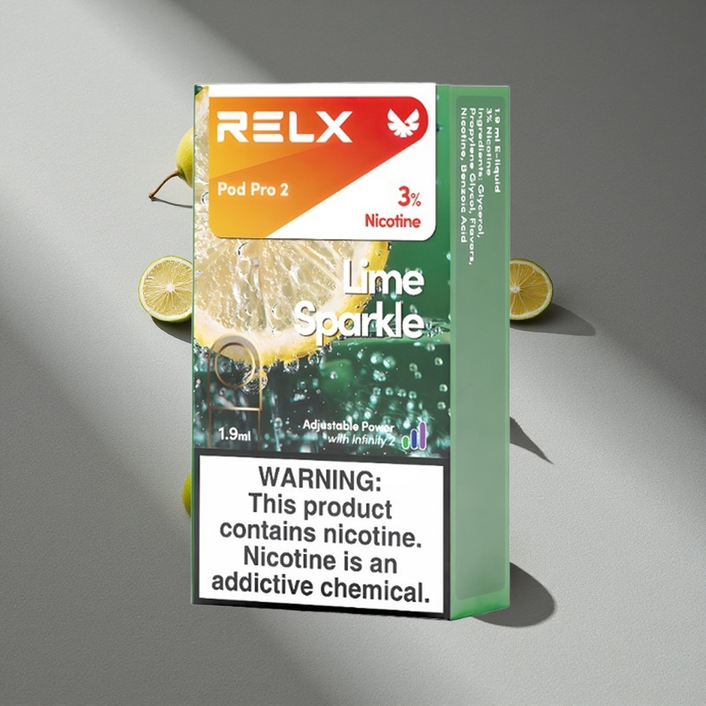 RELX Pod Pro 2 600 Puffs Lime Sparkle 3% Nikotyny