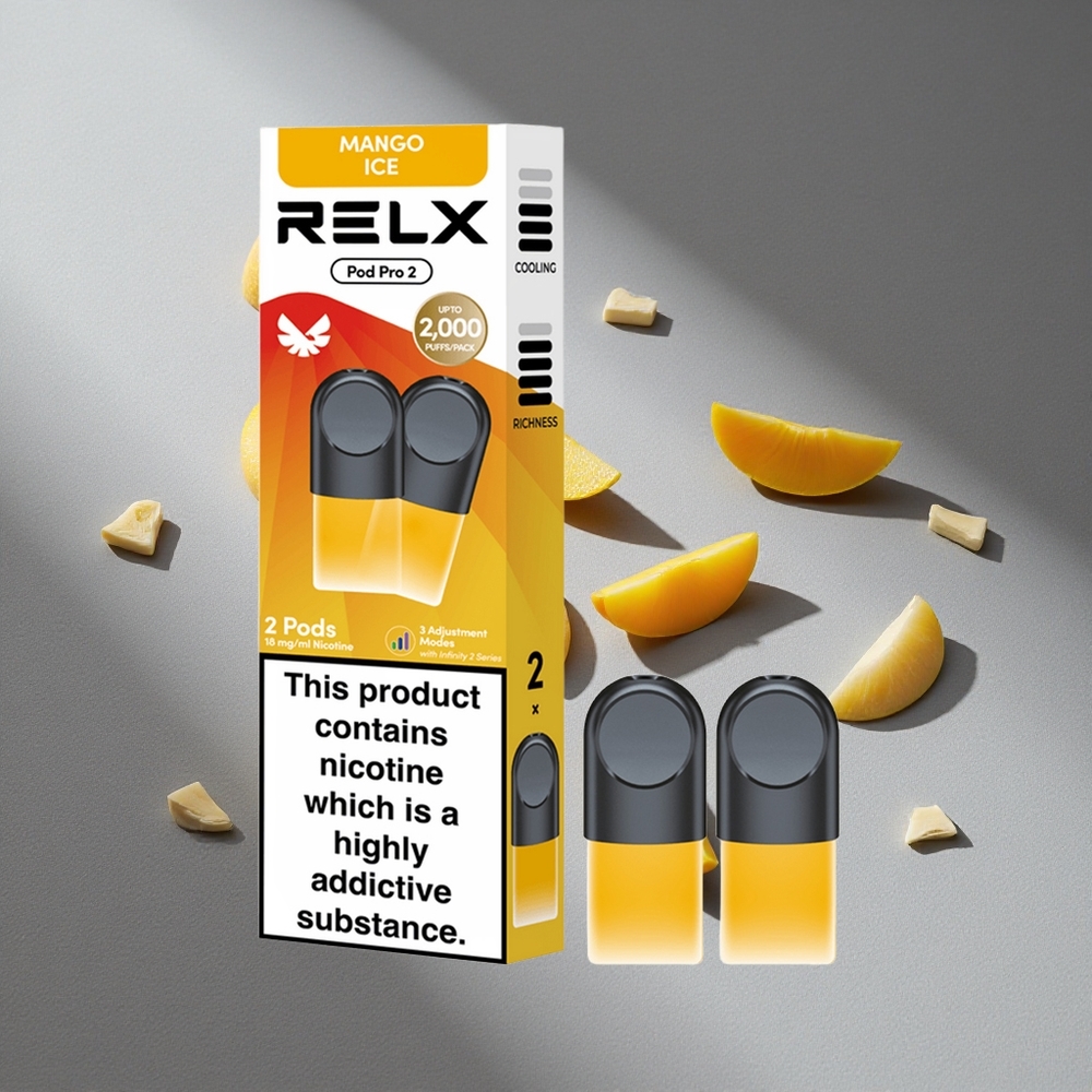 RELX Pod Pro 2 600 Puffs Mango Lód 1,8% Nikotyny