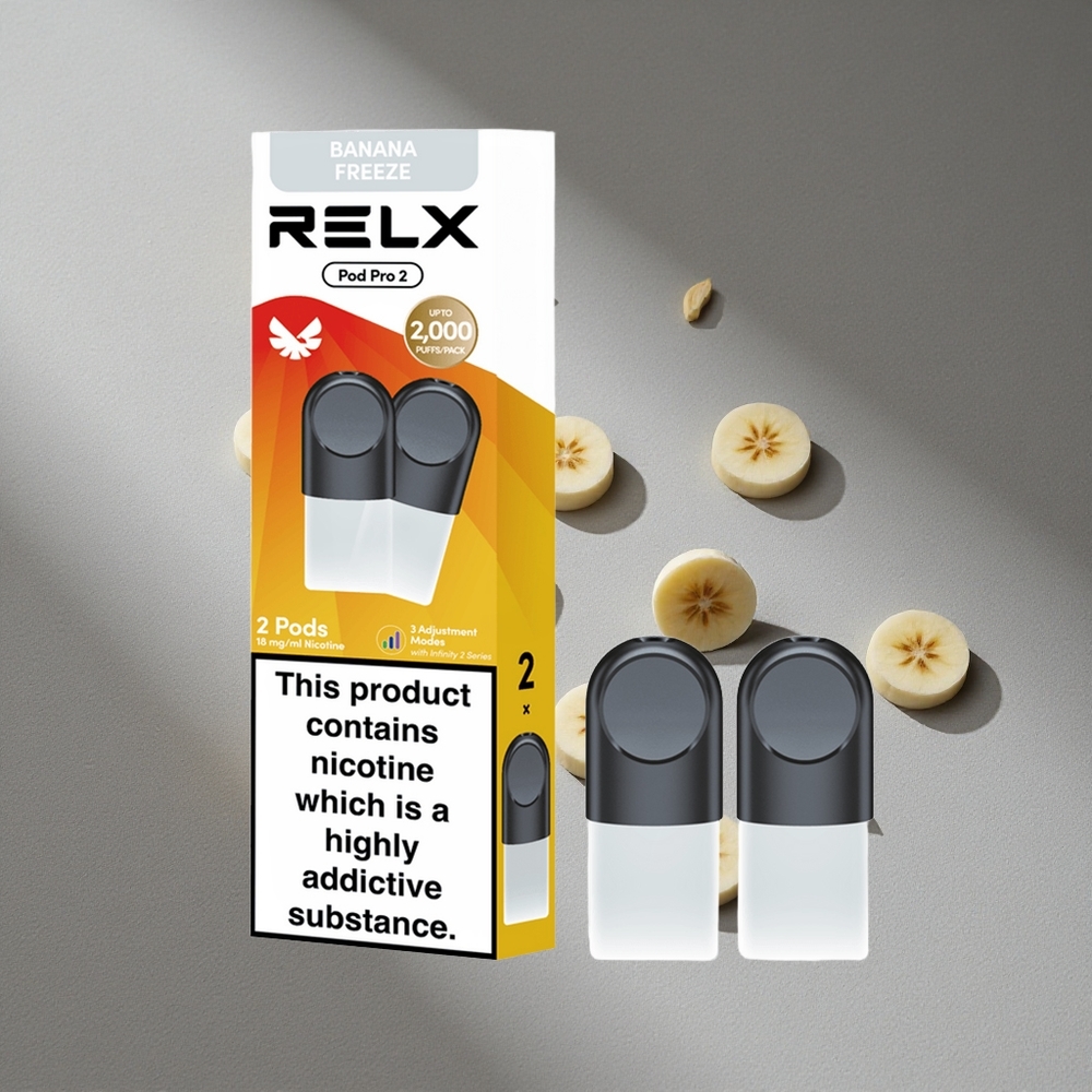 RELX Pod Pro 2 600 zaciągnięć Deser-Bananowy Mrożony 1,8% nikotyny 1,9ml