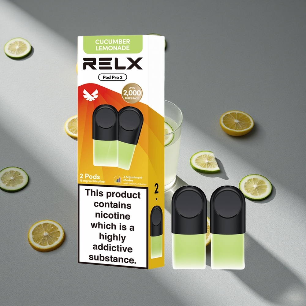 RELX Pod Pro 2 600 zaciągnięć Napój-Ogórek Lemoniada 1,8% nikotyny