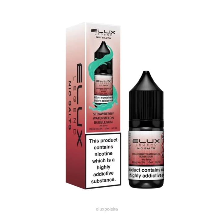 D4FN17 Elux Vape Flavours Elux Legend sól kuchenna 10ml guma balonowa o smaku truskawkowo-arbuzowym