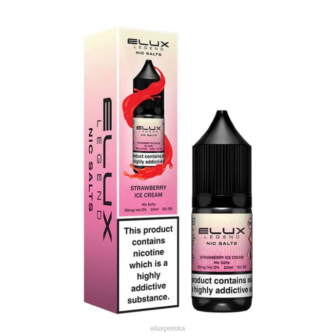 D4FN44 Elux Polska Elux Legend sól kuchenna 10ml lody truskawkowe