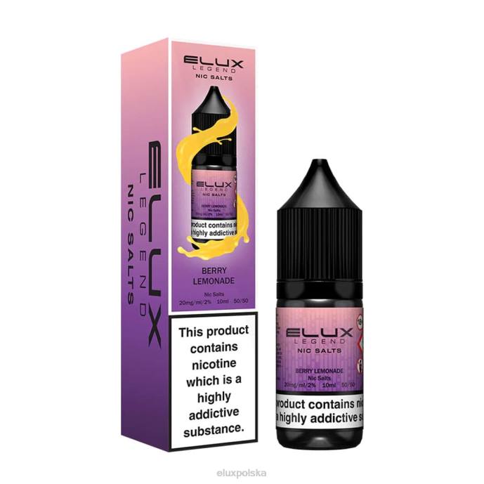 D4FN46 Elux Vape Polska Elux Legend sól kuchenna 10ml lemoniada jagodowa