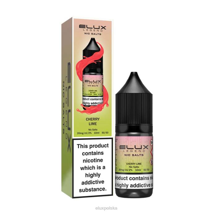 D4FN66 Elux Vape Polska Elux Legend sól kuchenna 10ml limonka wiśniowa