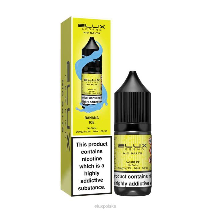 D4FN67 Elux Vape Flavours Elux Legend sól kuchenna 10ml lód bananowy