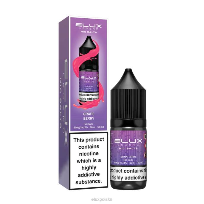D4FN68 Elux Vape Price Elux Legend sól kuchenna 10ml jagoda winogronowa
